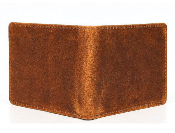 Osuna Mens Leather Wallet - Caramel Brown - Aaron Leather Goods