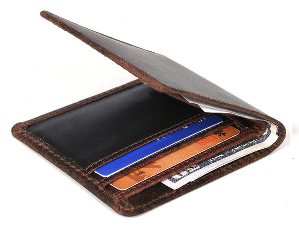 Osuna Mens Leather Wallet - Walnut Brown - Aaron Leather Goods