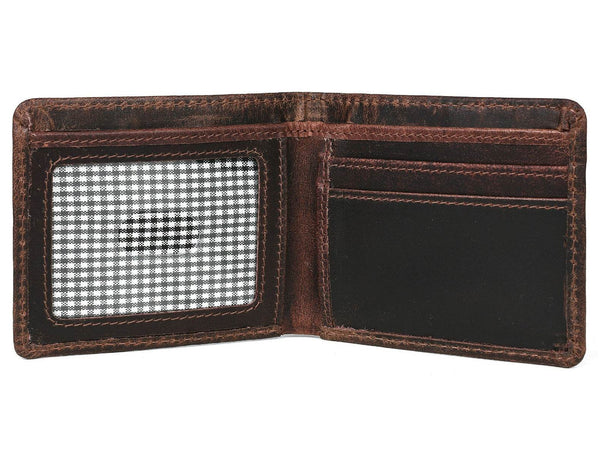 Osuna Mens Leather Wallet - Walnut Brown - Aaron Leather Goods