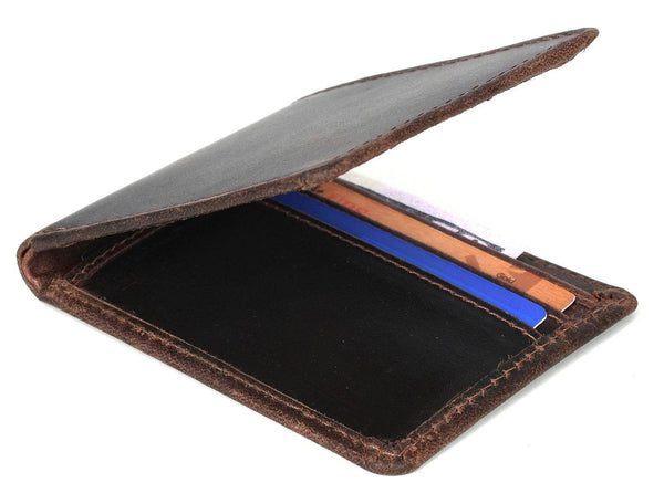 Osuna Mens Leather Wallet - Walnut Brown - Aaron Leather Goods