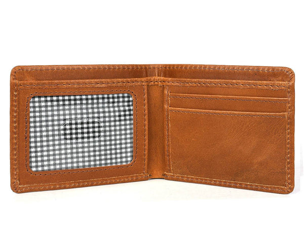 Osuna Mens Leather Wallet - Chestnut - Aaron Leather Goods