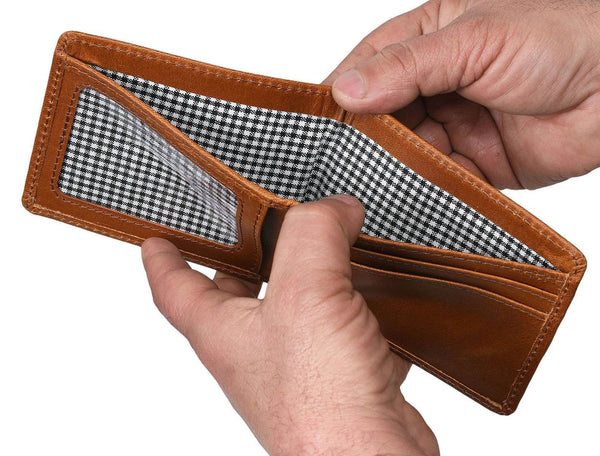 Osuna Mens Leather Wallet - Chestnut - Aaron Leather Goods