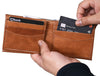 Montilla Leather Bifold Mens Wallet - Caramel Brown - Aaron Leather Goods
