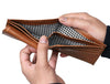Montilla Leather Bifold Mens Wallet - Caramel Brown - Aaron Leather Goods