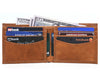 Montilla Leather Bifold Mens Wallet - Caramel Brown - Aaron Leather Goods