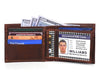 Cuenca Leather Bifold Mens Wallet - Walnut Brown - Aaron Leather Goods