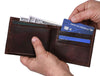 Cuenca Leather Bifold Mens Wallet - Walnut Brown - Aaron Leather Goods
