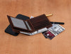 Cuenca Leather Bifold Mens Wallet - Walnut Brown - Aaron Leather Goods