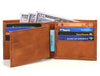 Cuenca Leather Bifold Mens Wallet - Chestnut - Aaron Leather Goods