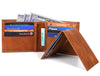 Cuenca Leather Bifold Mens Wallet - Chestnut - Aaron Leather Goods