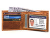 Cuenca Leather Bifold Mens Wallet - Caramel Brown - Aaron Leather Goods