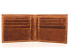Cuenca Leather Bifold Mens Wallet - Caramel Brown - Aaron Leather Goods
