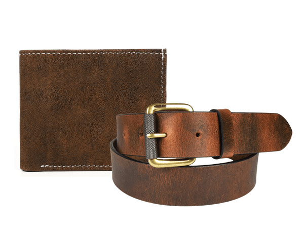 Frisco Leather Belt & Wallet Gift Combo - Aaron Leather Goods