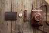 Sestao Leather Minimalist Money Clip Wallet -Walnut Brown - Aaron Leather Goods