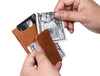 Sestao Leather Minimalist Money Clip Wallet -Chestnut - Aaron Leather Goods