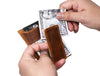 Sestao Leather Minimalist Money Clip Wallet - Caramel Brown - Aaron Leather Goods