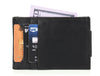 Sestao Leather Minimalist Money Clip Wallet - Raven Black - Aaron Leather Goods