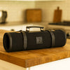 Malaga Canvas Knife Roll - Black - Aaron Leather Goods
