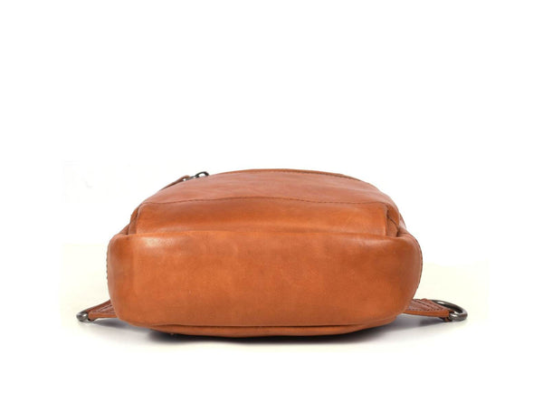 Oviedo Cross Body Bag - Caramel Brown - Aaron Leather Goods