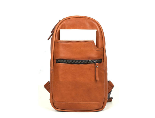 Oviedo Cross Body Bag - Caramel Brown - Aaron Leather Goods