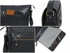 Savona Leather Messenger Bag - Raven Black - Aaron Leather Goods