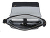 Savona Leather Messenger Bag - Raven Black - Aaron Leather Goods