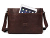 Villandry Leather Messenger Bag - Walnut Brown - Aaron Leather Goods