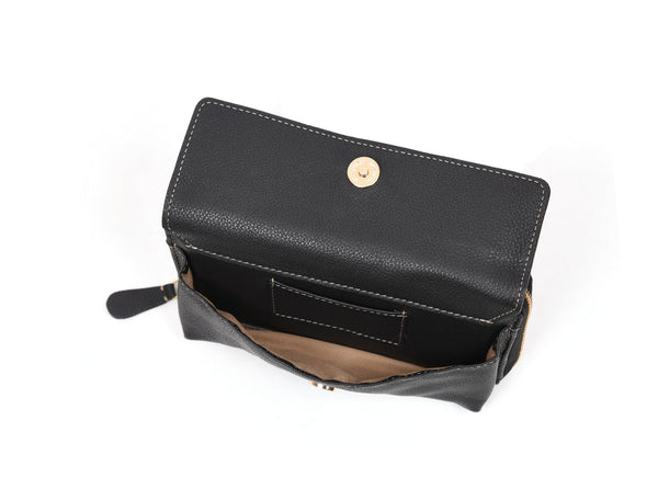 Memphis Hand Tooled Leather Clutch - Raven - Aaron Leather Goods Inc