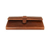 Mesa Hand Tooled Leather Clutch - Brown - Aaron Leather Goods Inc