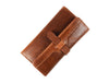 Mesa Hand Tooled Leather Clutch - Brown - Aaron Leather Goods Inc