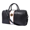 Minimalist Black Leather Weekender Duffle Bag - Aaron Leather Goods