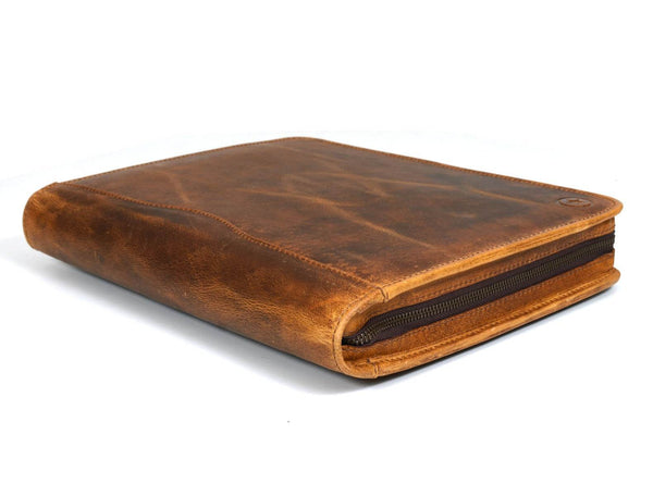 Asturias Leather Organizer - Caramel Brown - Aaron Leather Goods