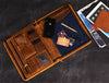 Asturias Leather Organizer - Caramel Brown - Aaron Leather Goods
