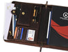 Asturias Leather Organizer - Walnut Brown - Aaron Leather Goods