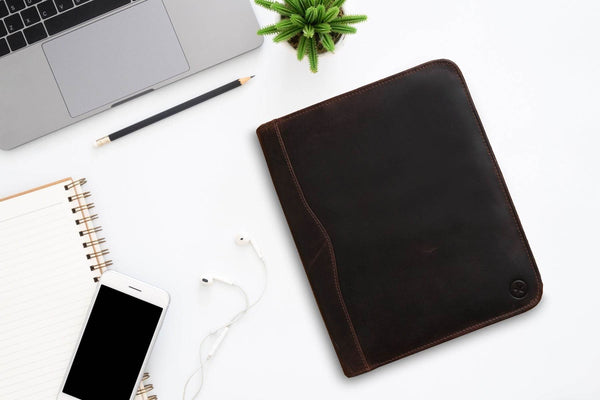 Asturias Leather Organizer - Walnut Brown - Aaron Leather Goods