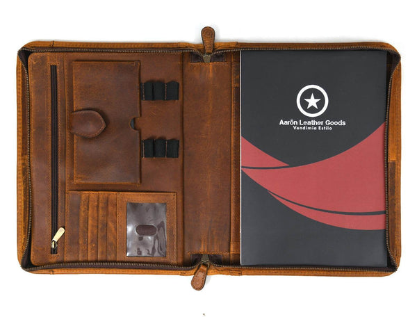 Austin Leather Organizer - Tawny Brown - Aaron Leather Goods