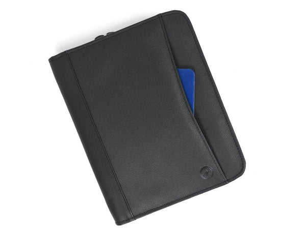 Austin Leather Organizer - Raven Black - Aaron Leather Goods