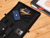 Austin Leather Organizer - Raven Black - Aaron Leather Goods