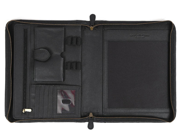 Austin Leather Organizer - Raven Black - Aaron Leather Goods
