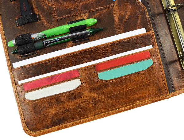 Burgos Leather Organizer - Caramel Brown - Aaron Leather Goods