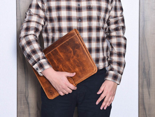 Burgos Leather Organizer - Caramel Brown - Aaron Leather Goods