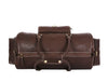 Pamplona Leather Duffle Bag - Coffee Brown - Aaron Leather Goods Inc