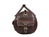 Pamplona Leather Duffle Bag - Coffee Brown - Aaron Leather Goods Inc