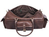 Pamplona Leather Duffle Bag - Coffee Brown - Aaron Leather Goods Inc