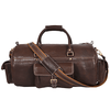 Pamplona Leather Duffle Bag - Coffee Brown - Aaron Leather Goods Inc