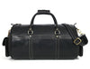 Pamplona Leather Duffle bag - Raven Black - Aaron Leather Goods Inc
