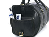 Pamplona Leather Duffle bag - Raven Black - Aaron Leather Goods Inc