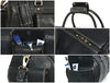 Pamplona Leather Duffle bag - Raven Black - Aaron Leather Goods Inc