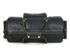 Pamplona Leather Duffle bag - Raven Black - Aaron Leather Goods Inc