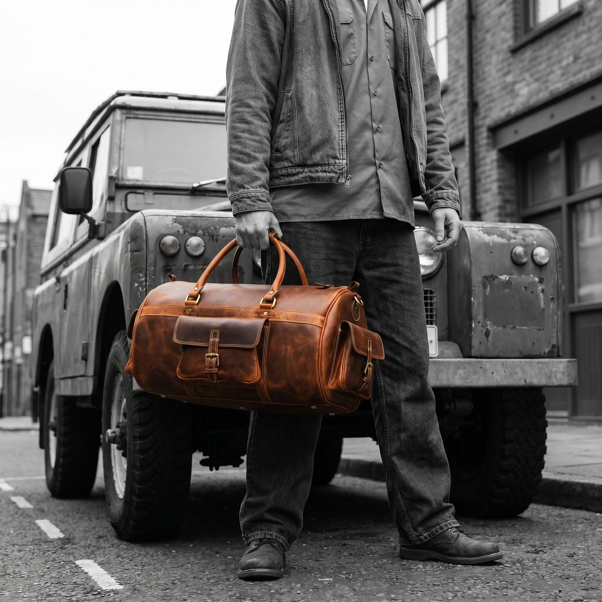 Pamplona Leather Duffle bag